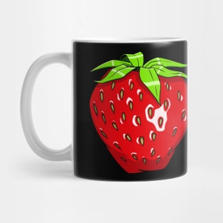 Strawberry Power Large Chest Logo Mug